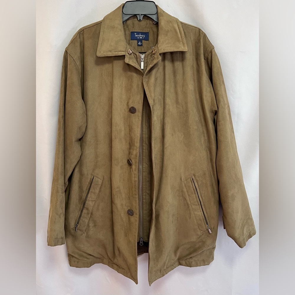 Turnbury Men’s  Coat‎ Jacket Overcoat Long Removable  Liner Sz Medium Brown